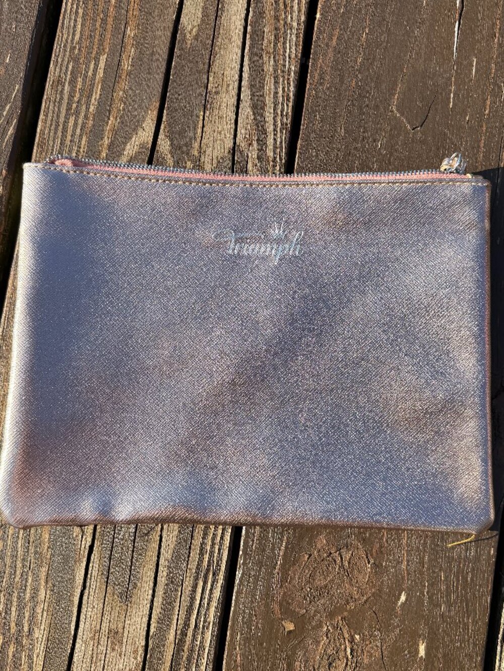 Triumph Crown Logo Zip Pouch / Makeup Bag